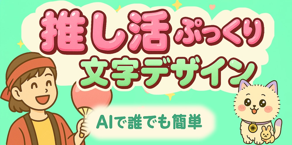 ぷっくり可愛い文字素材！推し活、うちわ文字、ネームボードに