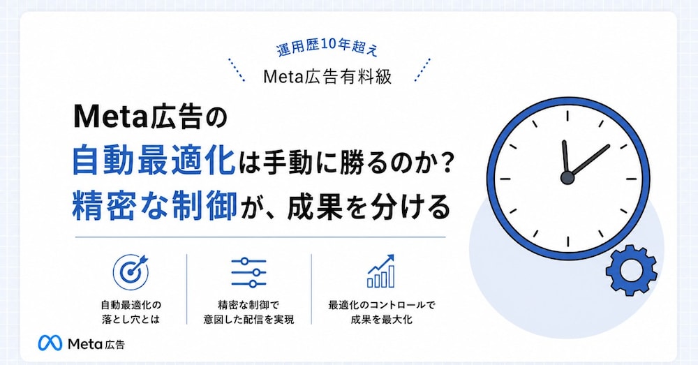 【Meta広告の自動最適化は手動に勝るのか？精密な制御が、成果を分ける】