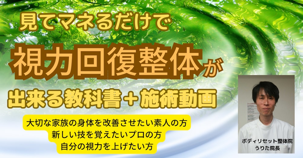 視力回復整体【完全版】講習動画+教科書