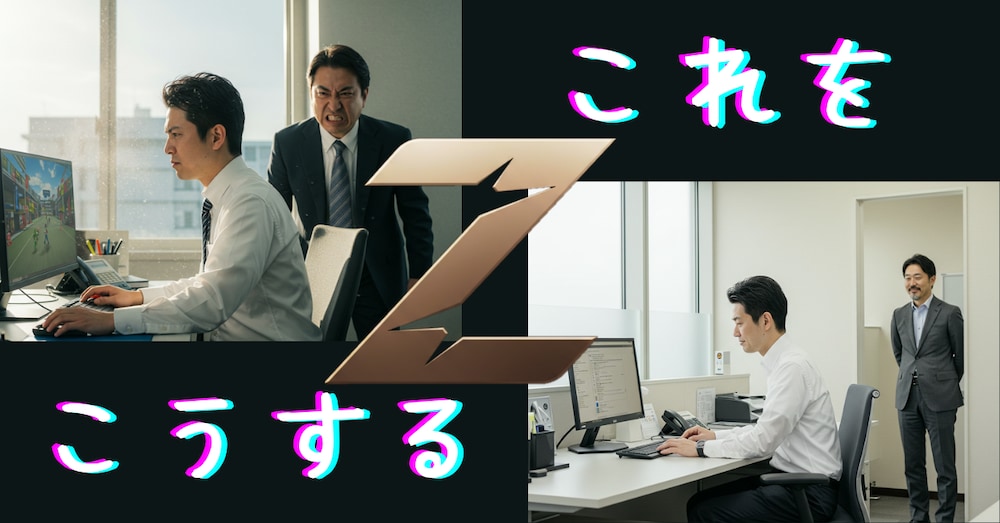 やべっ！と思ったら、マウスを「Z」字に動かすと他のファイルが開くジョークアプリ