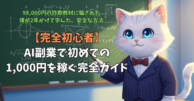 【完全初心者】AI副業で初めての1,000円を稼ぐ完全ガイド