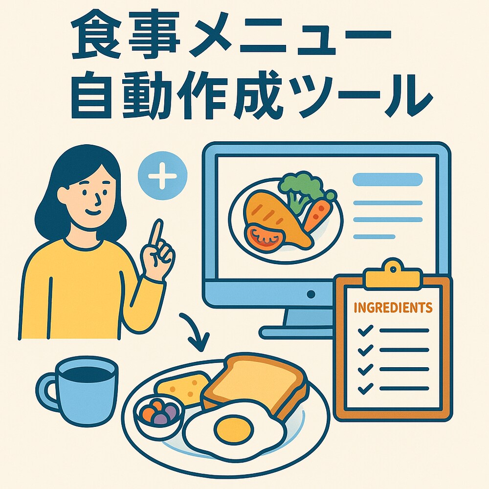 【chatGPT】食事メニュー自動作成プロンプト