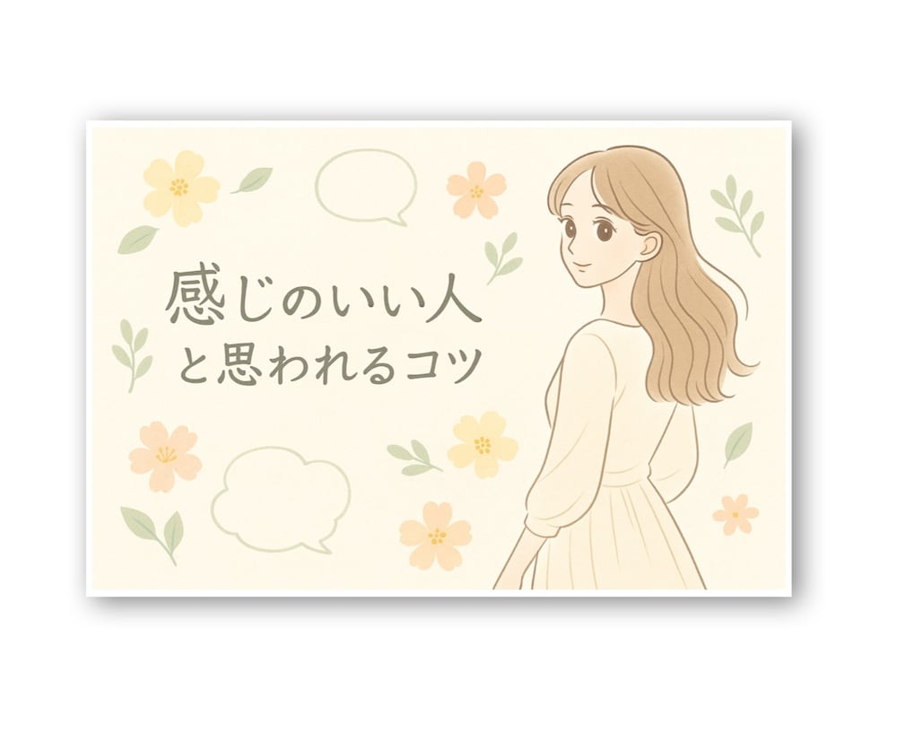 🌿感じのいい人と思われるコツ