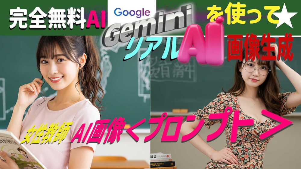 女性教師 AI画像<プロンプト>