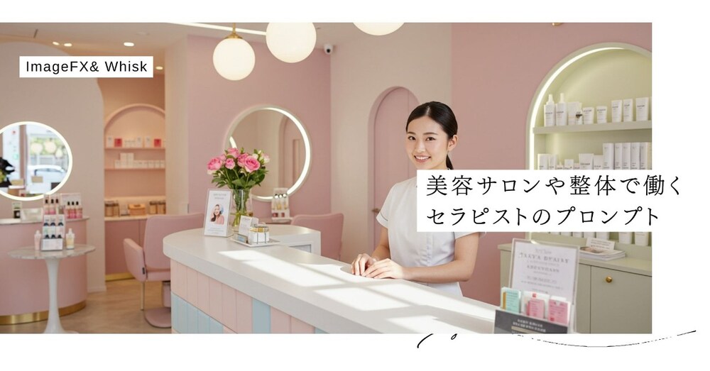 美容サロンや整体で働くセラピストのプロンプト【無料で使用可能なImage FX&Whisk用】