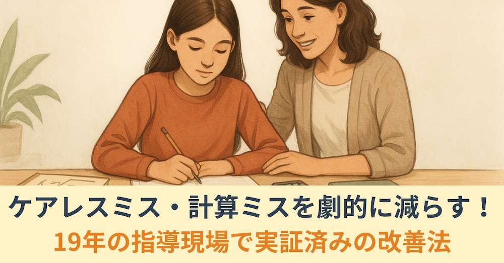 ケアレスミス・計算ミスを劇的に減らす！20年の指導現場で実証済みの改善法