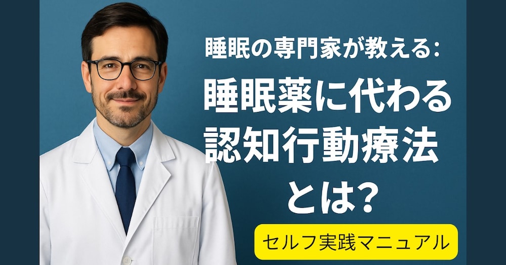 睡眠の専門家が教える：睡眠薬に代わる認知行動療法とは？