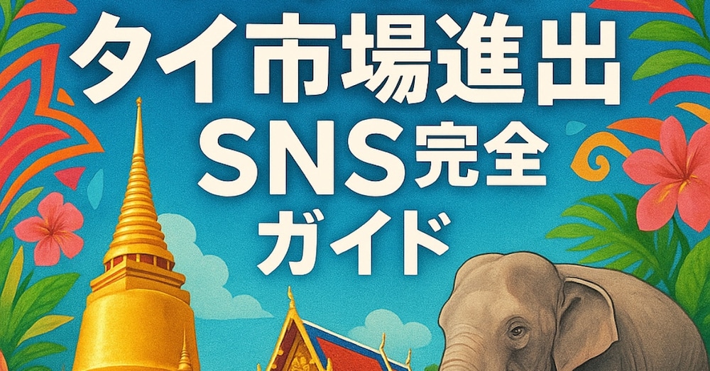 タイ市場進出支援！僕のSNS運用攻略ガイド（タイ市場特化型）