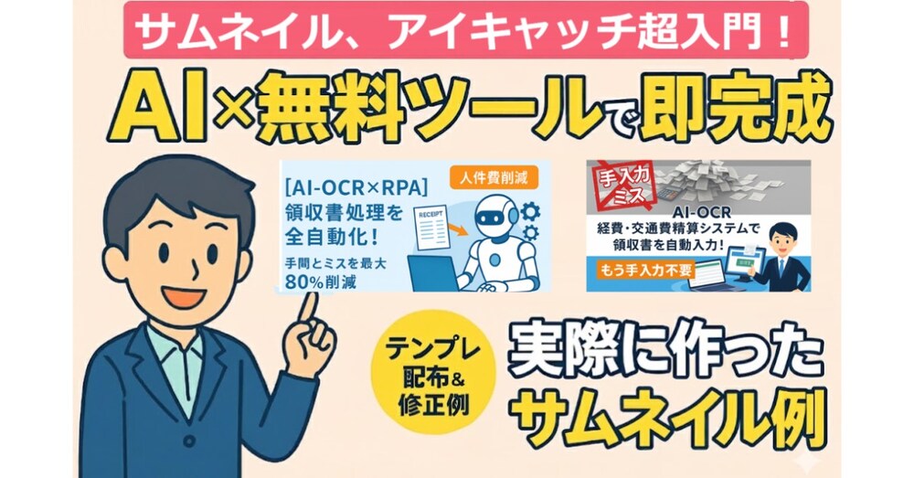 サムネイル、アイキャッチ超入門！AI×無料ツールで即完成