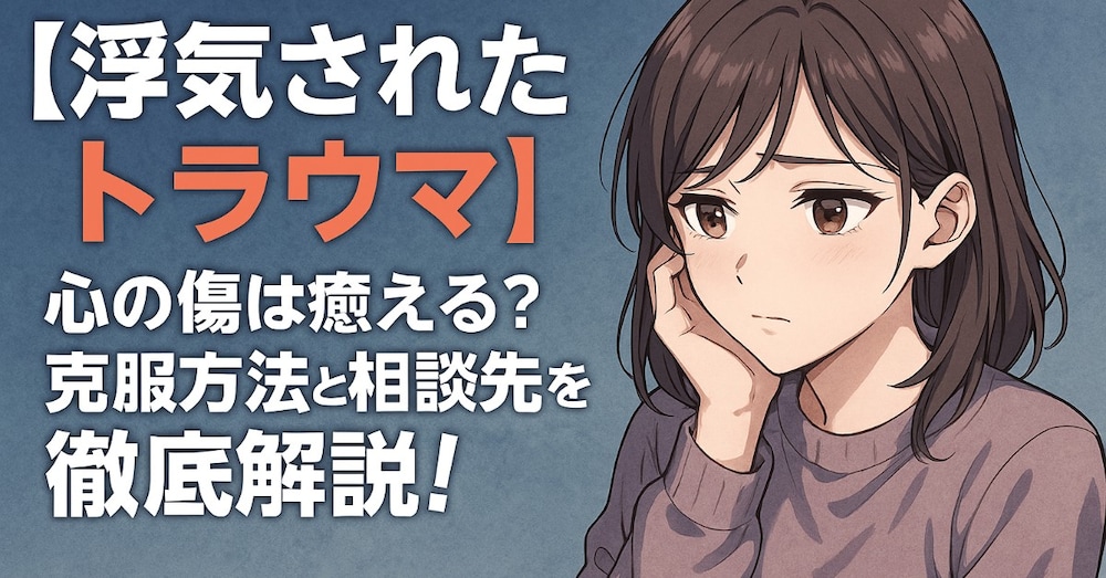 【浮気されたトラウマ】心の傷は癒える？克服方法と相談先を徹底解説！