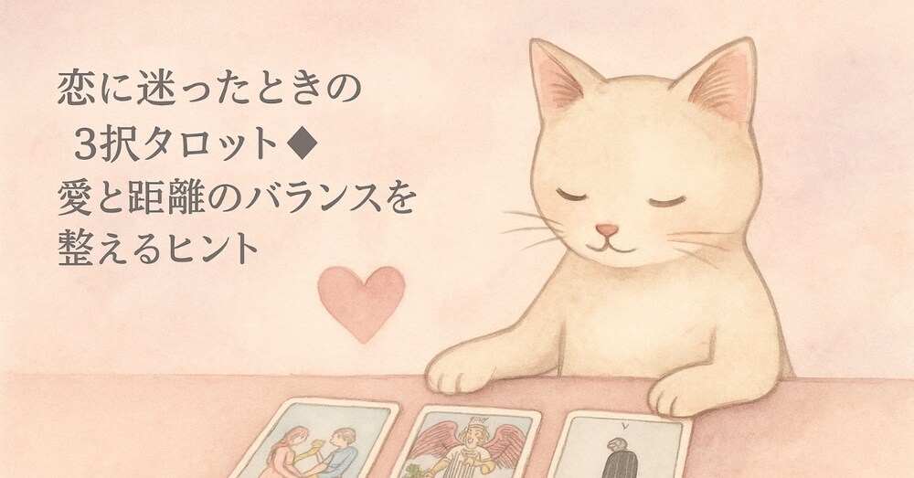 恋に迷った時の3択タロット♦︎愛と距離のバランスを整えるヒント