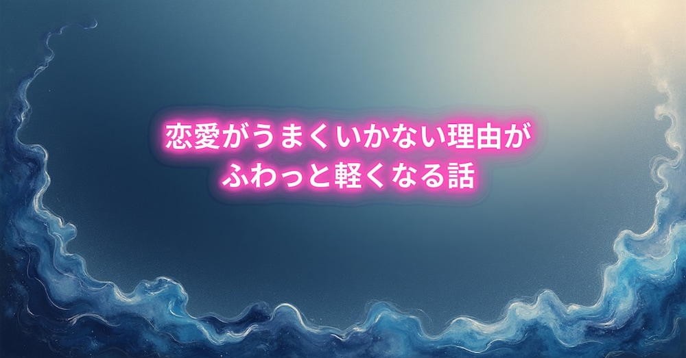恋愛がうまくいかない理由がふわっと軽くなる話