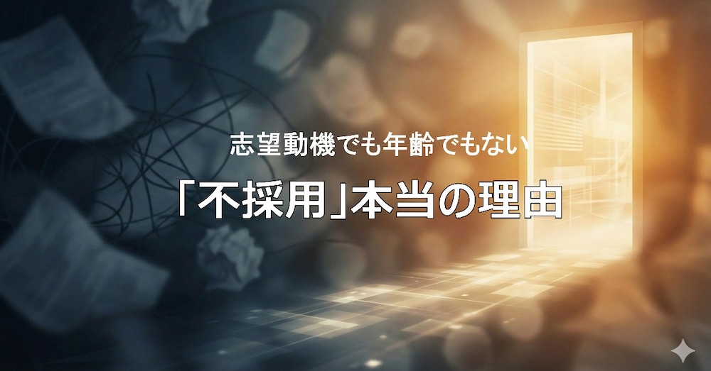 落ちた理由を“自分のせい”にしていませんか?