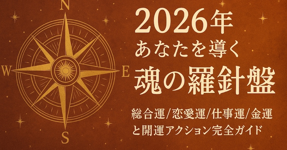 2026年あなたを導く“魂の羅針盤”
生まれ月別・総合運／恋愛運／仕事運／金運と開運アクション完全