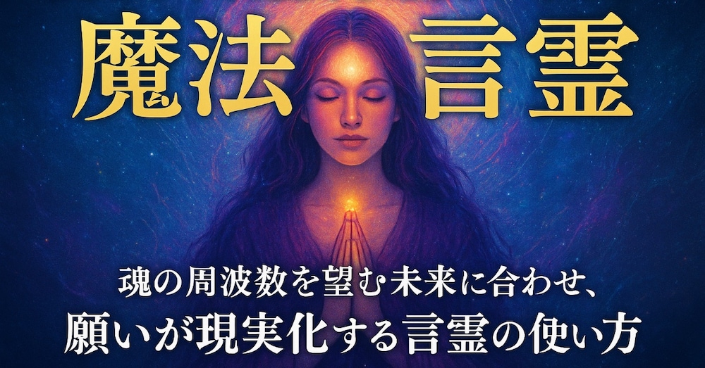 2026年、確実に叶える「魔法の言霊」
―魂の周波数を望む未来に合わせ、願いが現実する言霊の使い方―