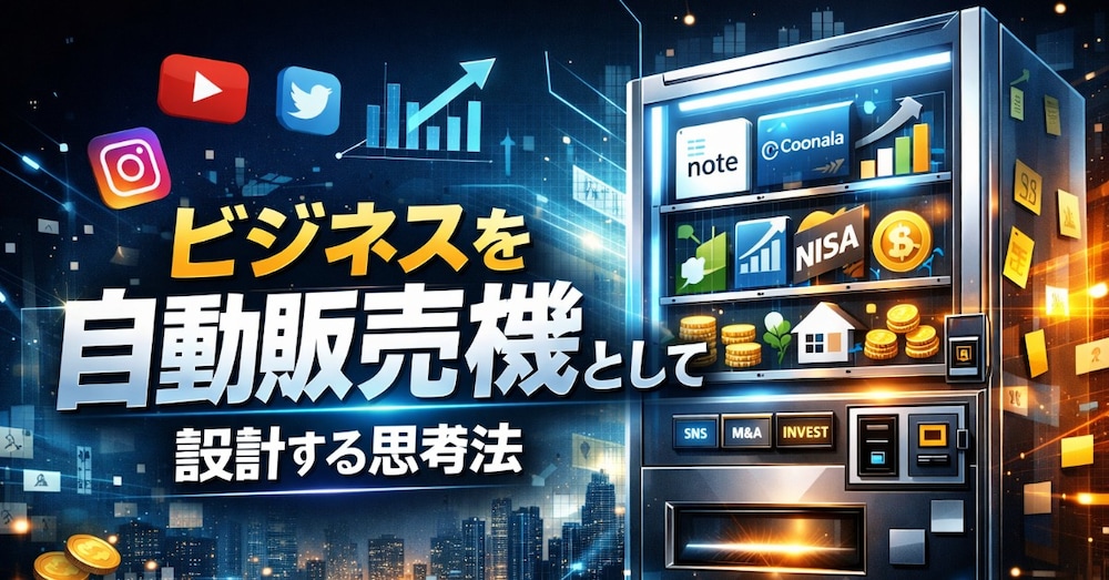 労働を資産に変える『事業の自動販売機化』戦略