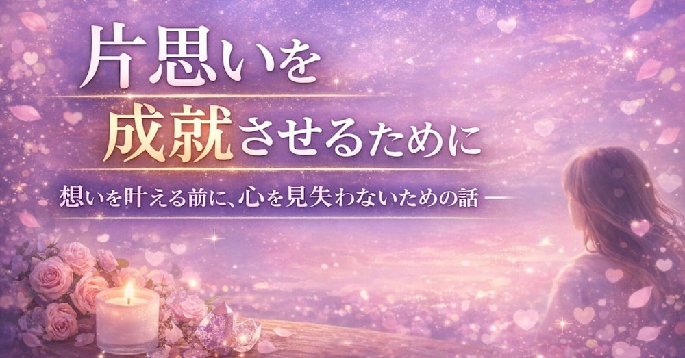 片思いを成就させるために
― 想いを叶える前に、心を見失わないための話 ―