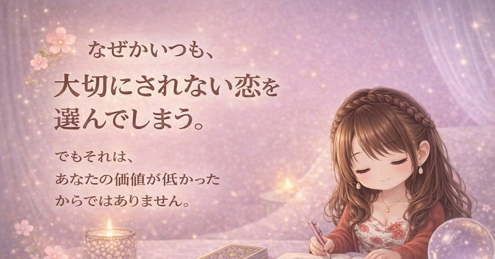 「大切にされない恋」から抜けられない理由
― あなたが悪いわけじゃない ―