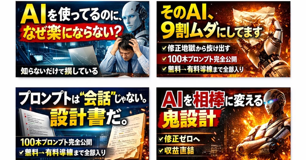 ── AIを“相棒”に変える
鬼プロンプト設計・完全著書 ──
