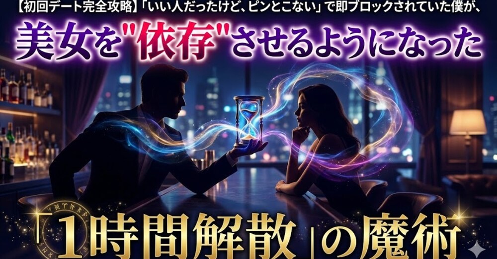 即ブロックから美女を依存させた初回デート完全攻略「1時間解散」の魔術