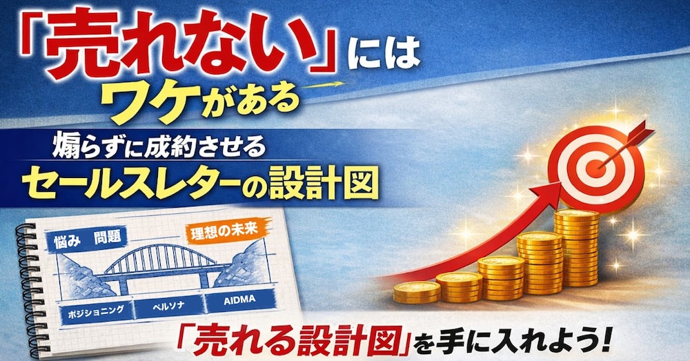 「売れない」にはワケがあるーー煽らずに成約させるセールスレターの設計図
