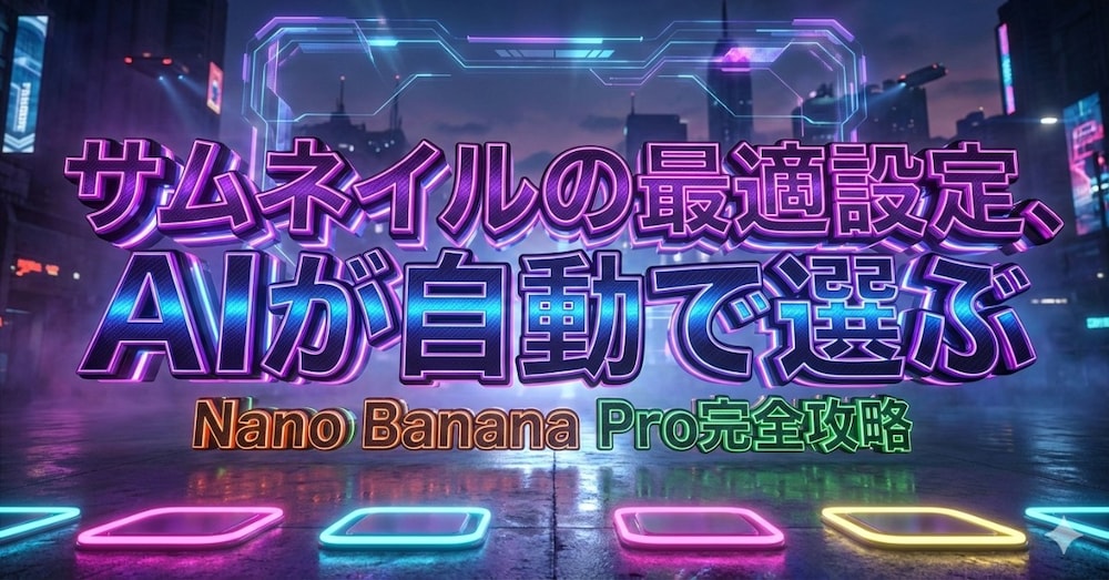 もうサムネで悩まない。Nano Banana Pro用プロンプトをGemが自動生成