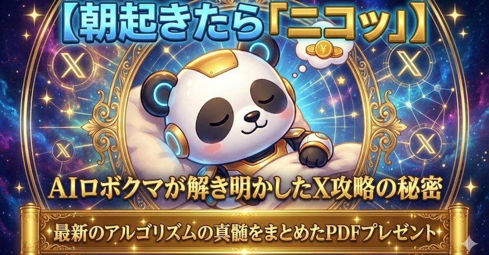 Xの新アルゴリズム完全攻略～AIロボクマが24時間365日、あなたの代わりに「スヤァ」と働きます～