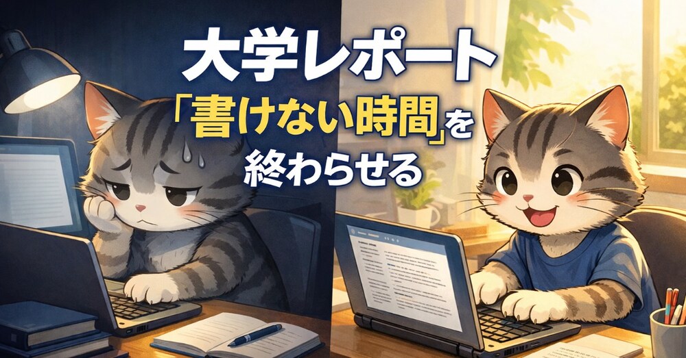 大学レポートが「書けない時間」を終わらせるための実践テンプレート