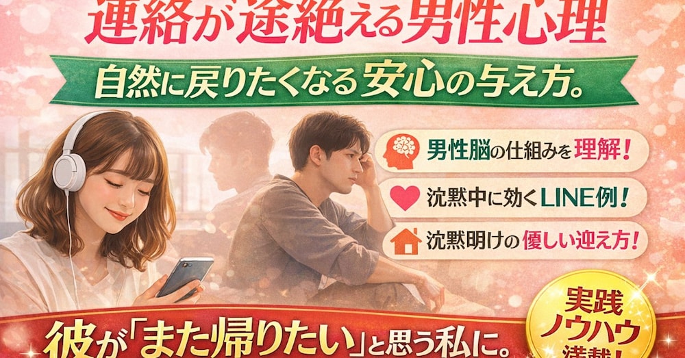 返信が止まる彼に追われずに届く安心の作り方をまとめます。