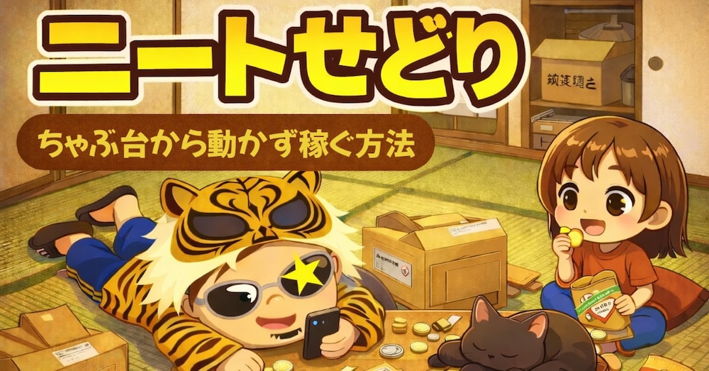 ニートせどり｜家から一歩も出ずに月7万円。ちゃぶ台物販の秘密💰️