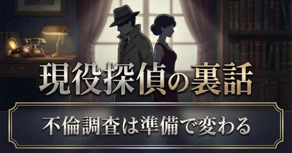 【知らずに損してる】不倫調査は始める前でほぼ決まる。～費用が変わる理由～