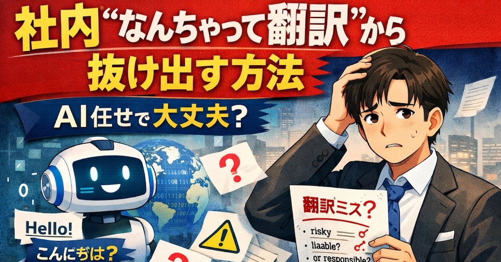 社内“なんちゃって翻訳”から抜け出す方法①― AI翻訳をそのまま出す前に ―