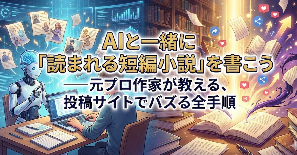 AIと一緒に「読まれる短編小説」を書こう──元プロ作家が教える、投稿サイトでバズる全手順