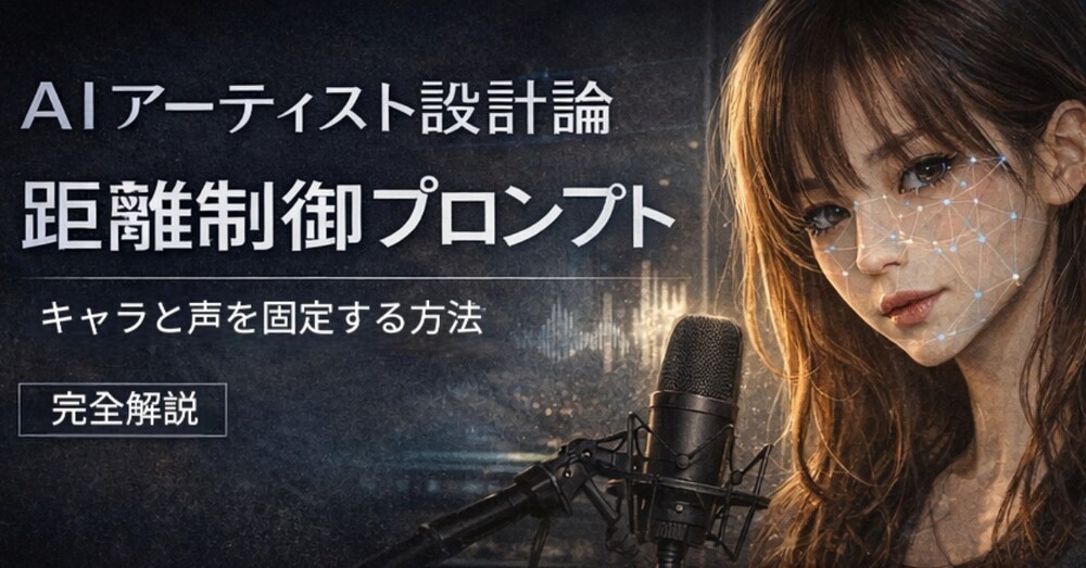 AIアーティスト設計論：無料でキャラと　声を固定する“距離制御プロンプト”完全解説