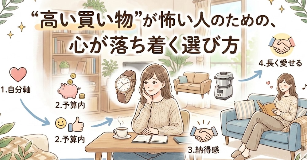 "高い買い物"が怖い人のための、心が落ち着く選び方