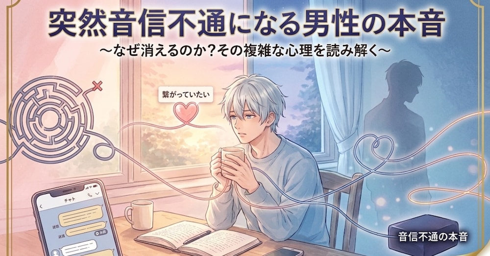 突然音信不通になる男性の本音

