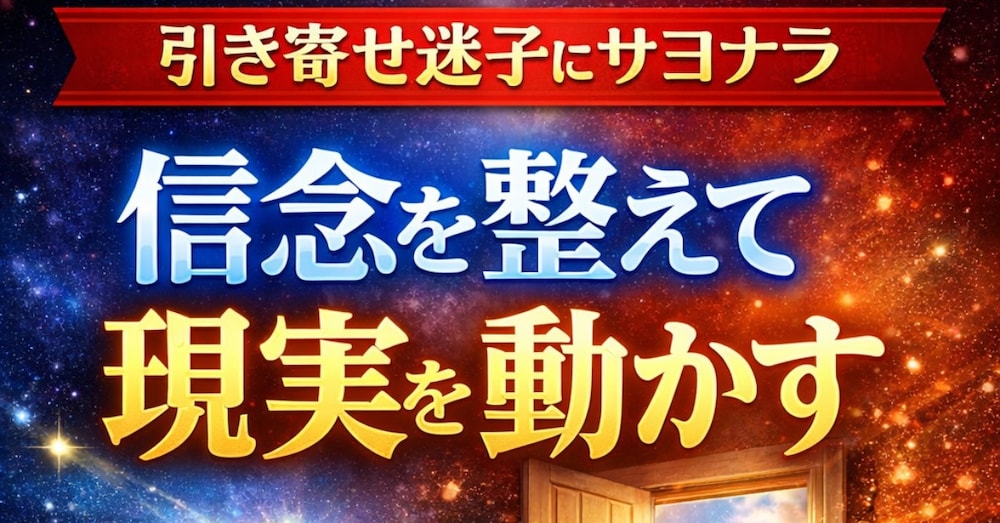 引き寄せが空回りする原因をほどき、信念を整えて現実の流れを開きます。