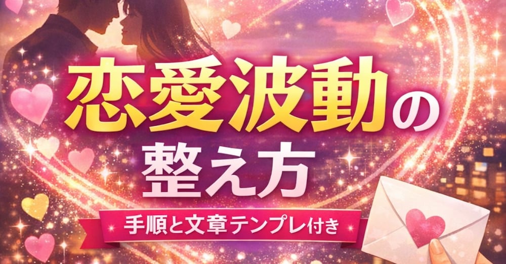 追いかけないのに距離が近づく恋愛波動の整え方をまとめます。