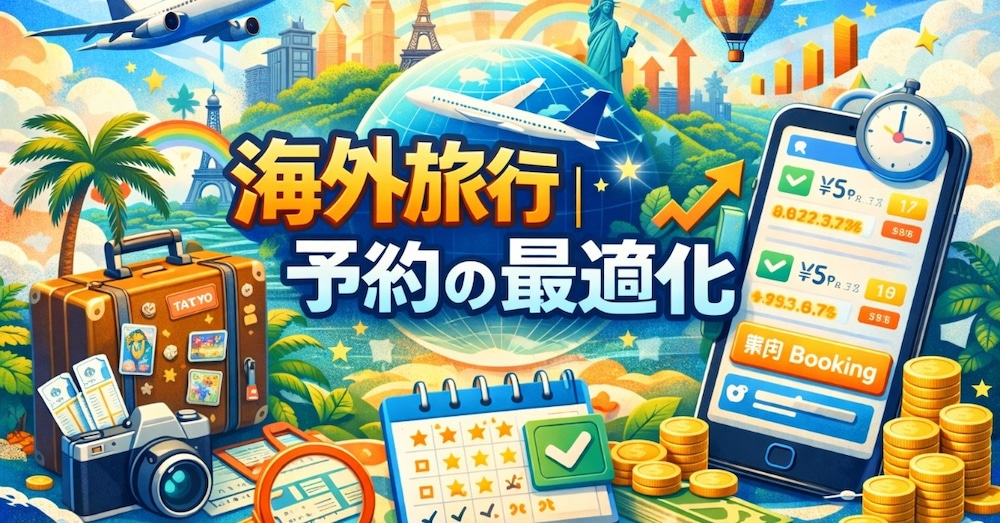 【海外旅行】1-2 予約の最適化（航空券・宿・移動）｜初心者が失敗しない旅の作り方