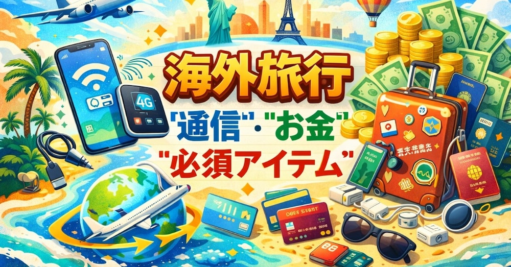 【海外旅行】1-3 通信・お金・必須アイテム｜初心者が失敗しない旅の作り方