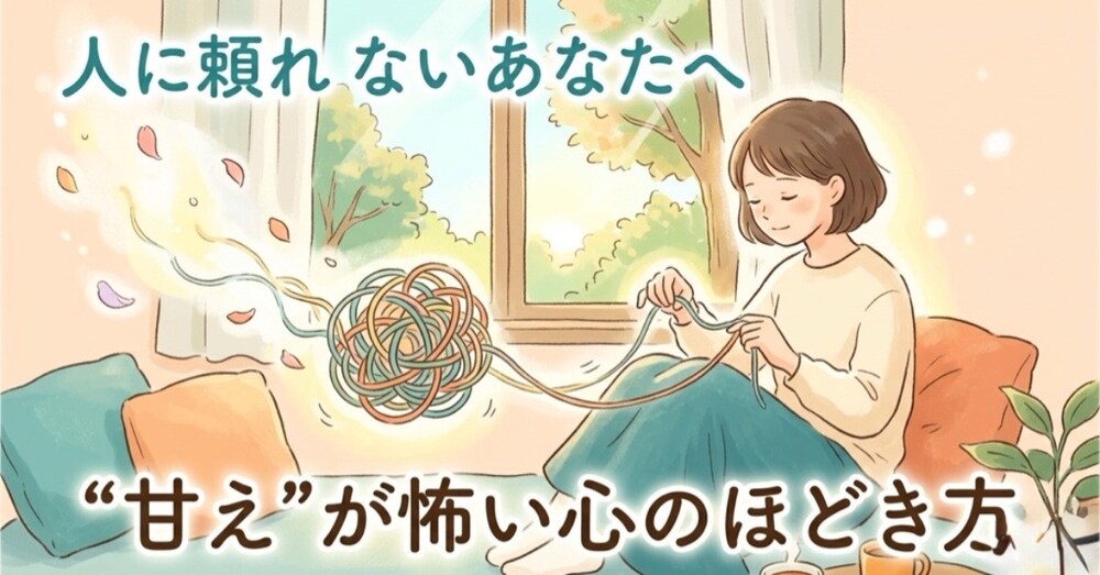 人に頼れないあなたへ "甘え"が怖い心のほどき方