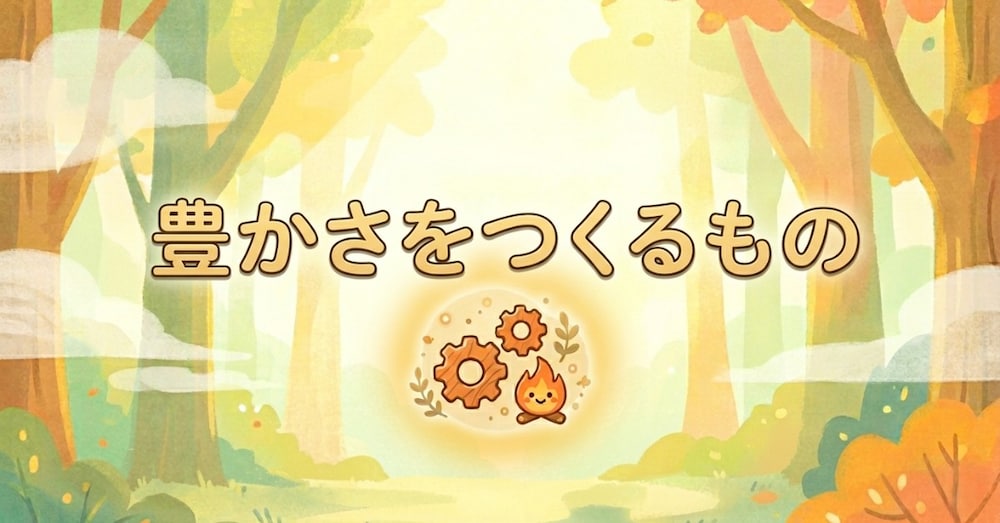 豊かさをつくるもの
　
