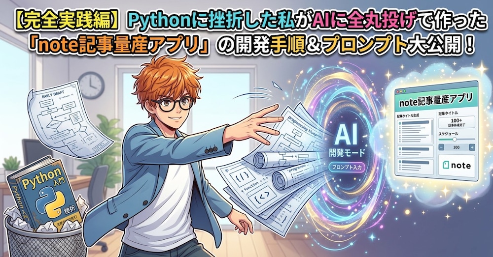 非エンジニア向け！AIに全丸投げで作った「記事作成アプリ」の開発手順＆プロンプト大公開！