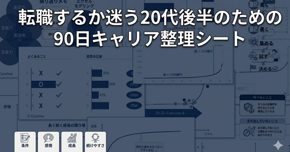 転職するか迷う20代後半のための 90日キャリア整理シート