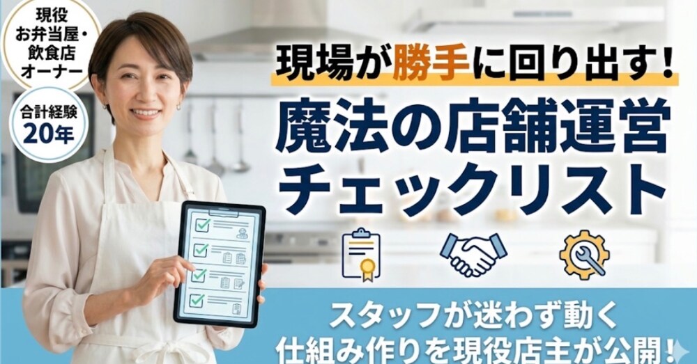 現役オーナーが教える！スタッフが迷わず動く「魔法の店舗運営チェックリスト」作成術