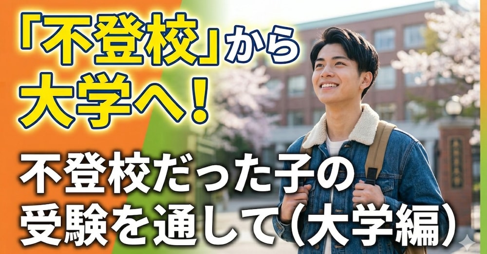 不登校だった子の受験を通して（大学編）
