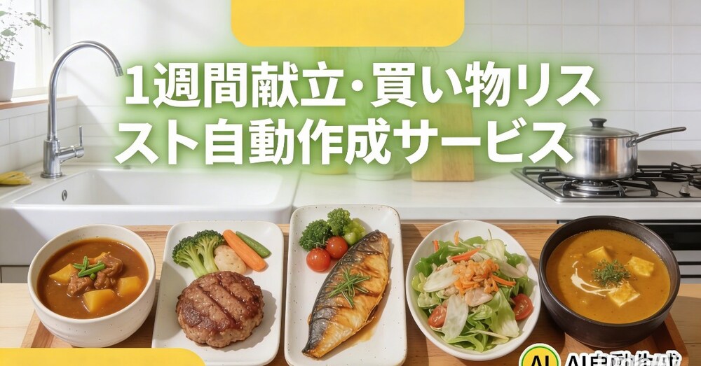 【家事革命】1分で1週間の献立完了！30代ママの自由時間を生む魔法のAI呪文 