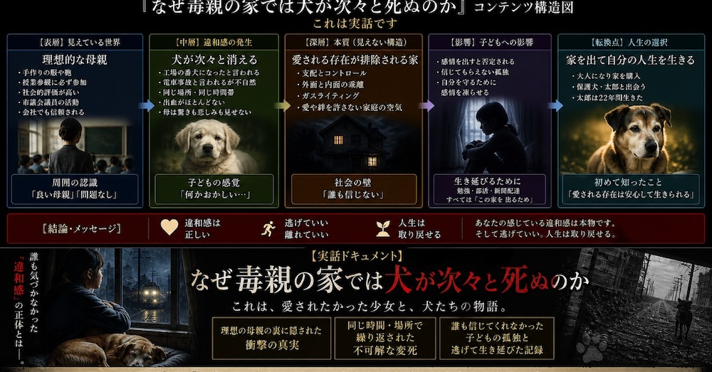 毒親の家では何故次々と犬が生きられないのか？