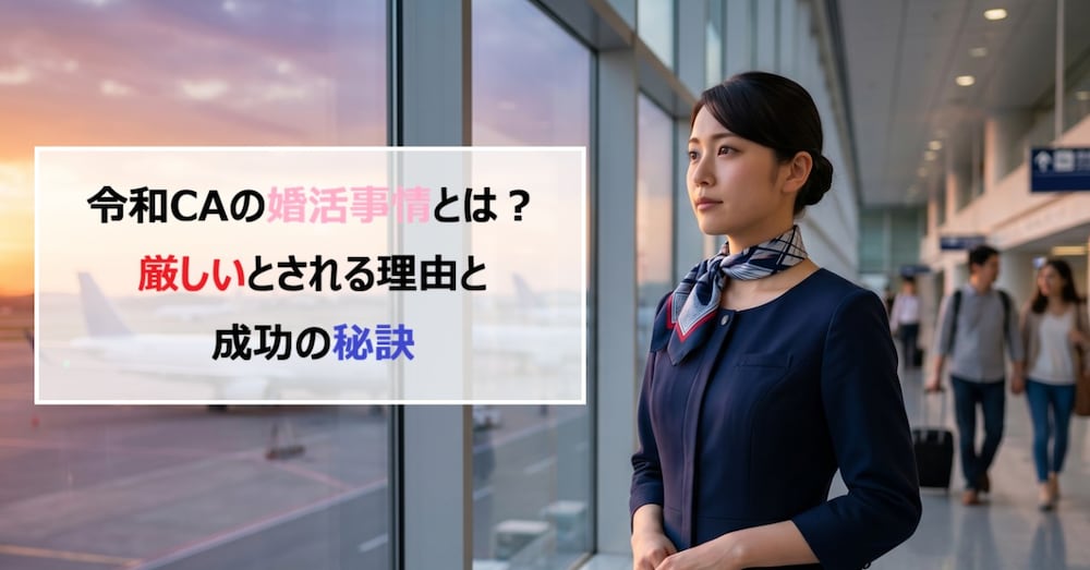 令和CAの婚活事情とは？厳しいとされる理由と成功の秘訣