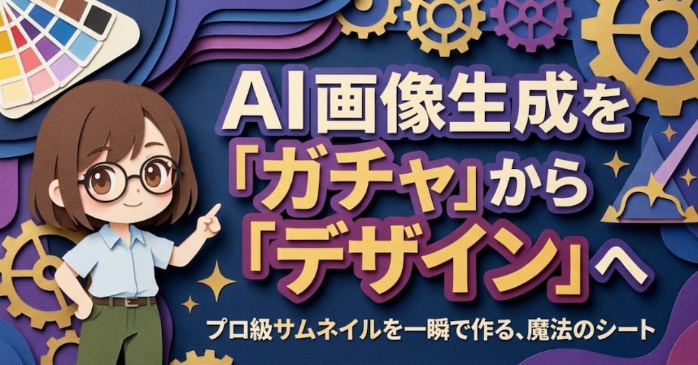 AI画像生成を『ガチャ』から『デザイン』へ
